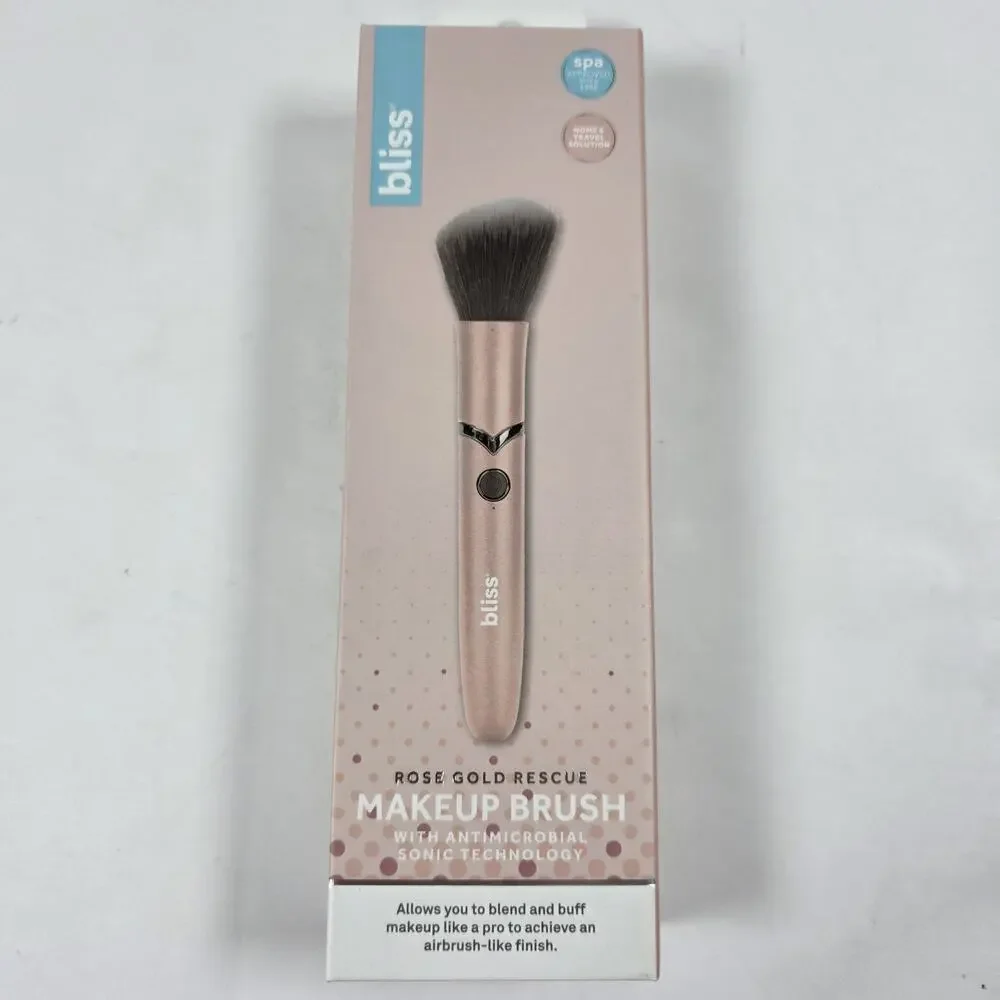 Bliss Antimicrobial Sonic Technology Makeup Brush Rosegold Rescue-New